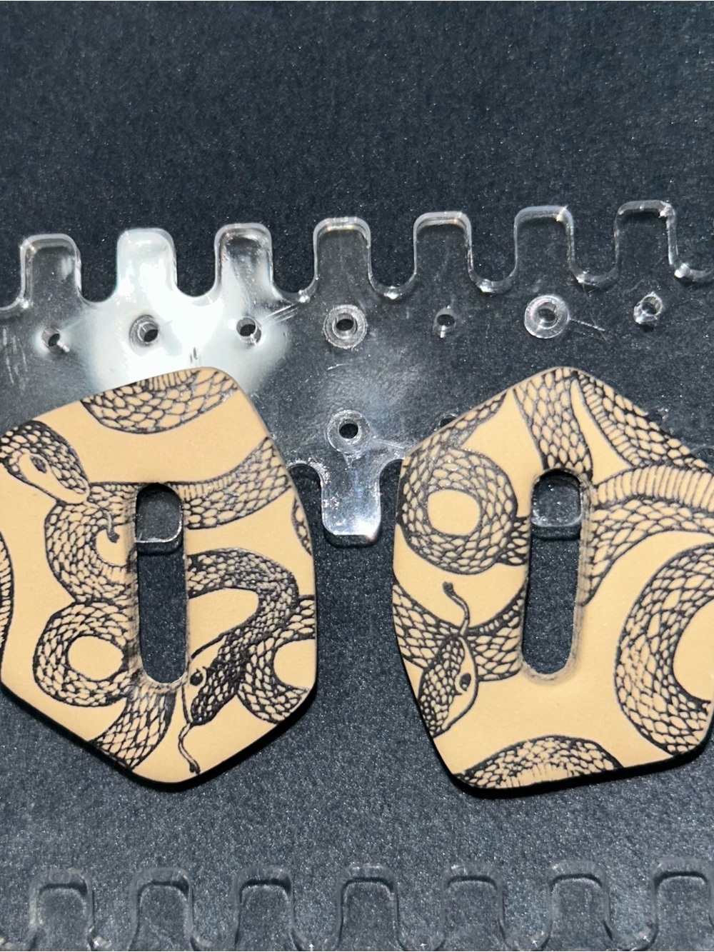 Tan Earrings- Pair